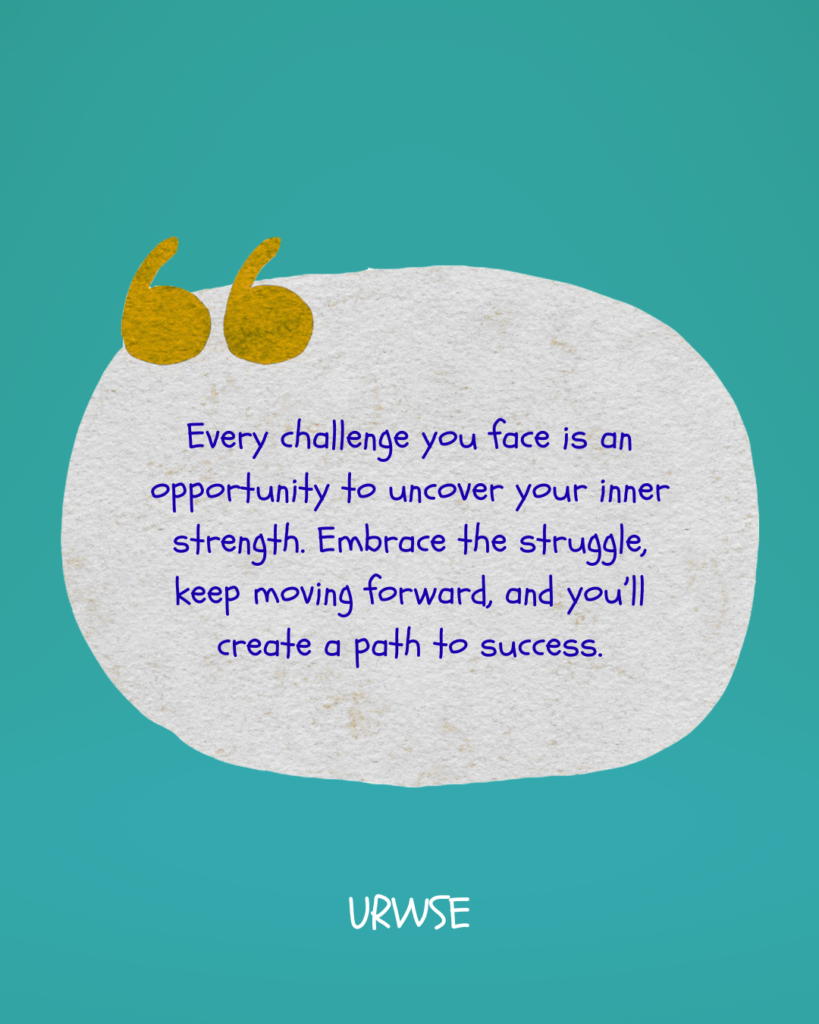 blue and yellow illustrative inspirationalmotivational quote instagram post