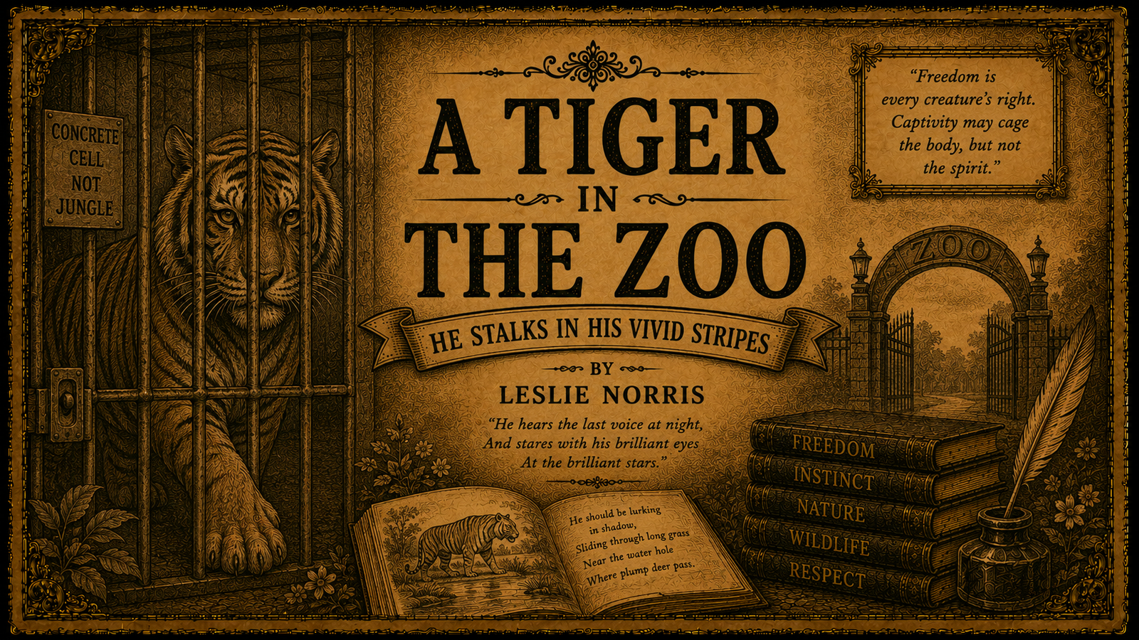 A Tiger In The Zoo by Leslie Norris